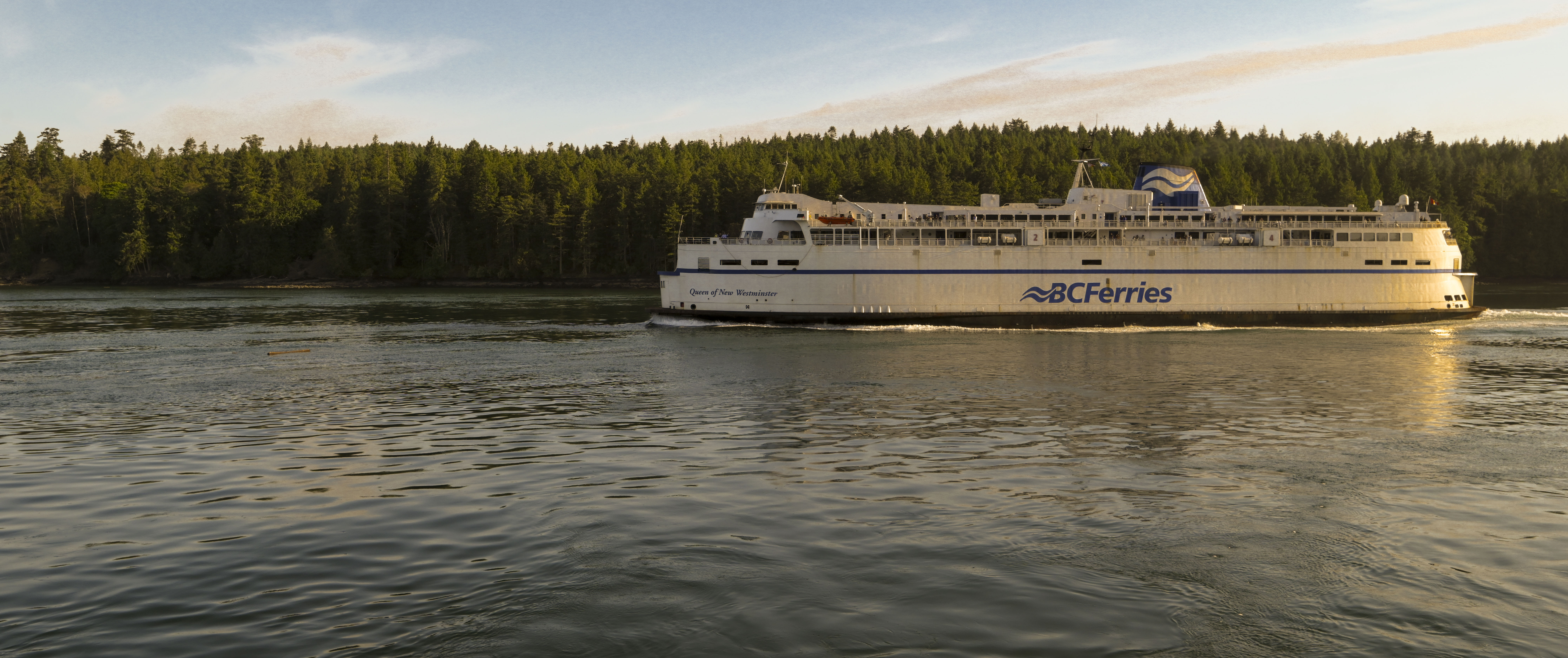 An photo of a ferry navigating victoria