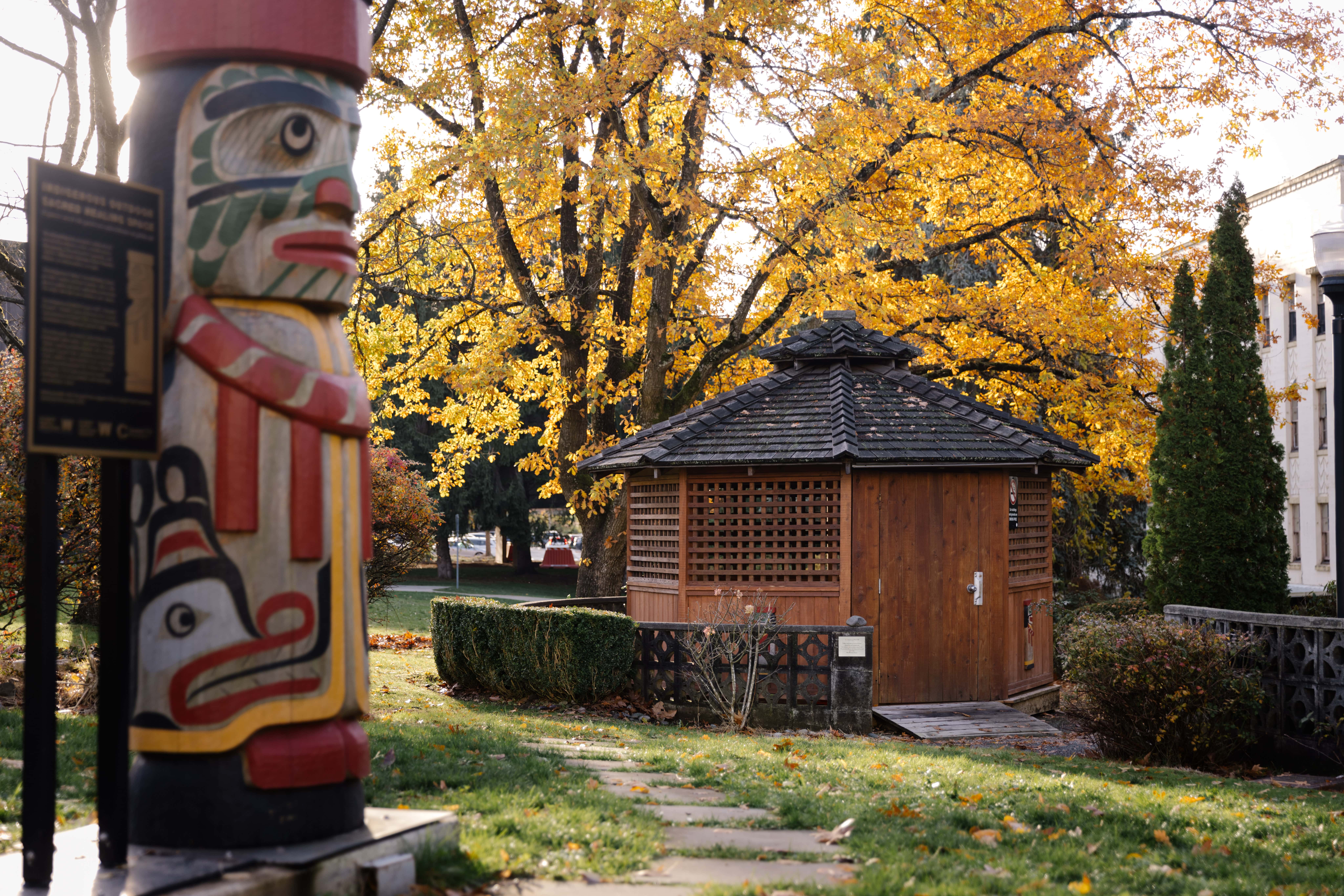 A photo of the the gazebo for Indigenous families at BCCH