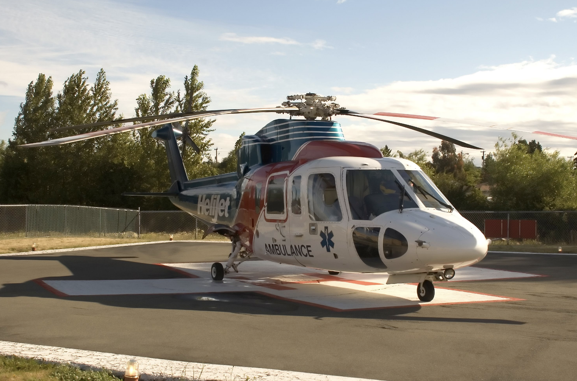 An image of a helicopter ready to depart