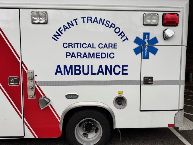 An image of the infant transport ambulance