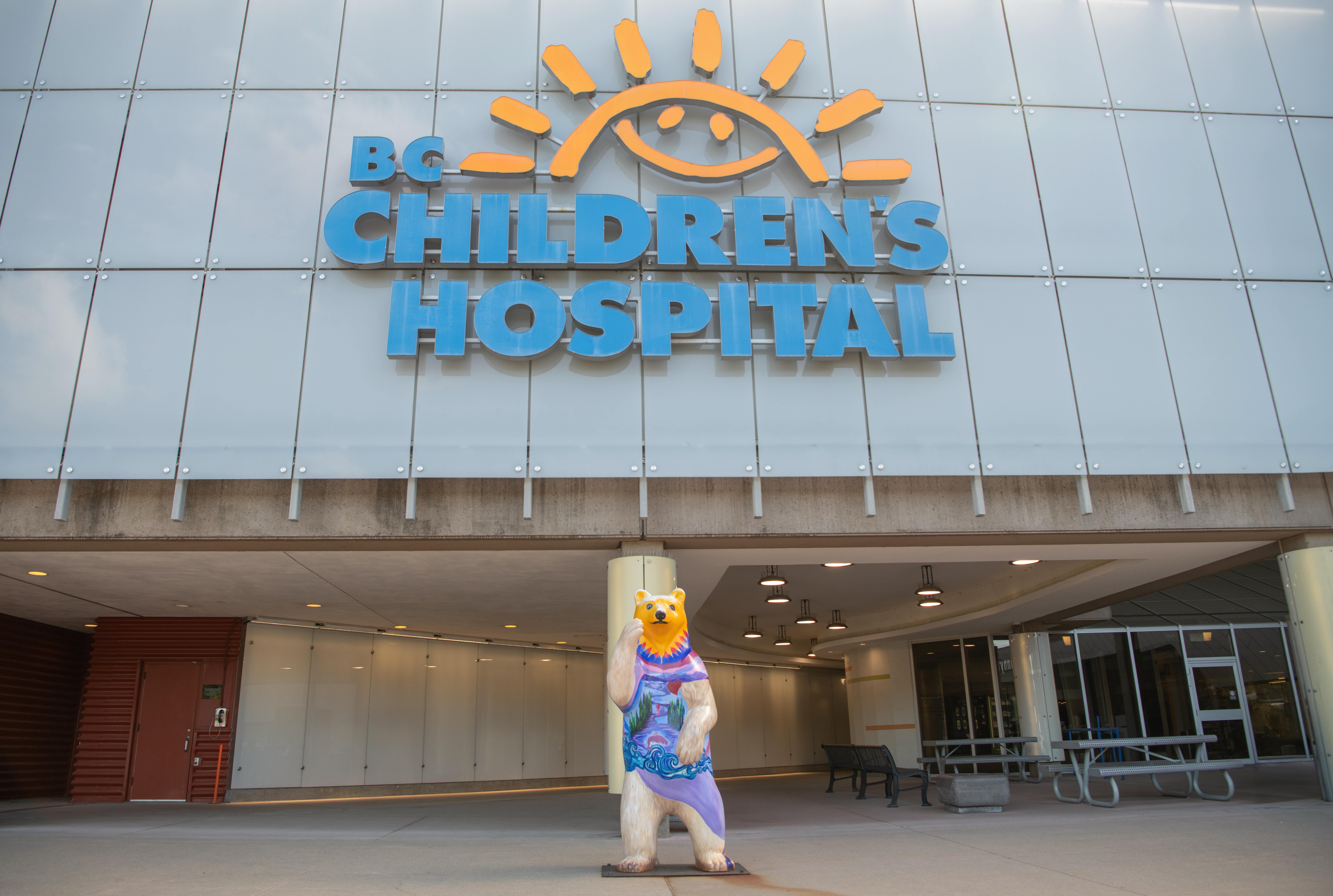An image of the bear in the gallery at BCCH 