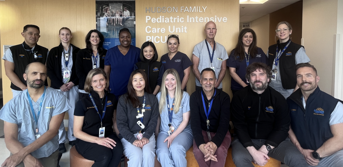 An image of the BC Children healthcare providers in the pediatric intensive care unit