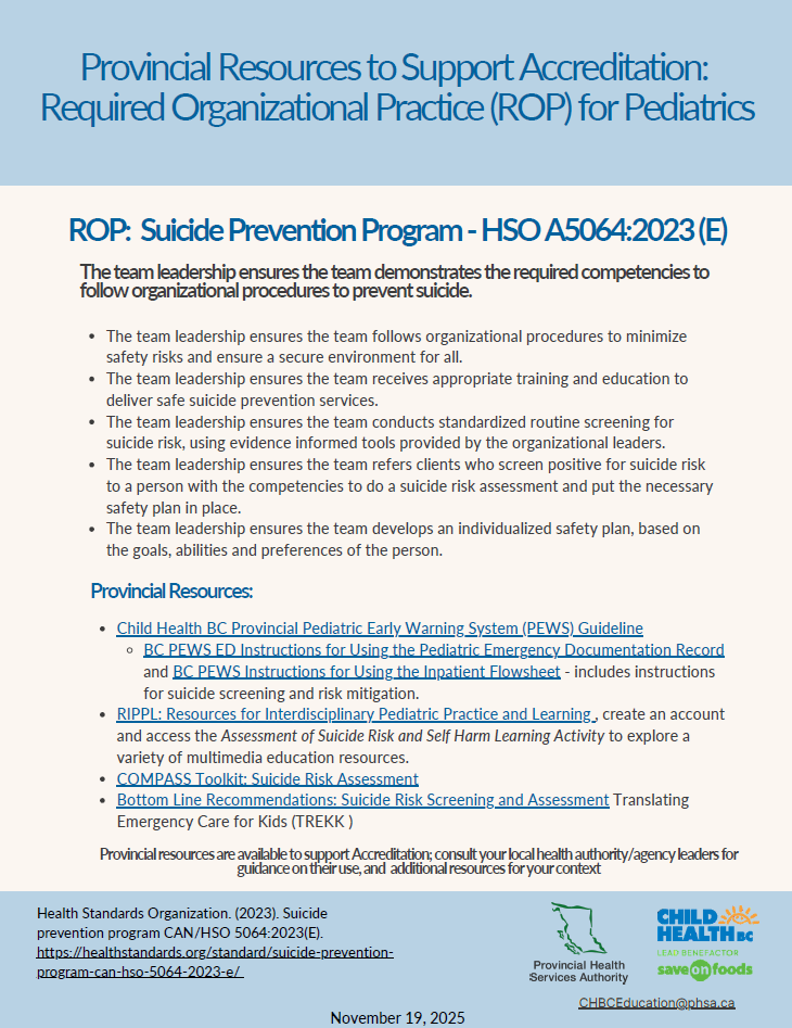 Suicide Prevention ROP